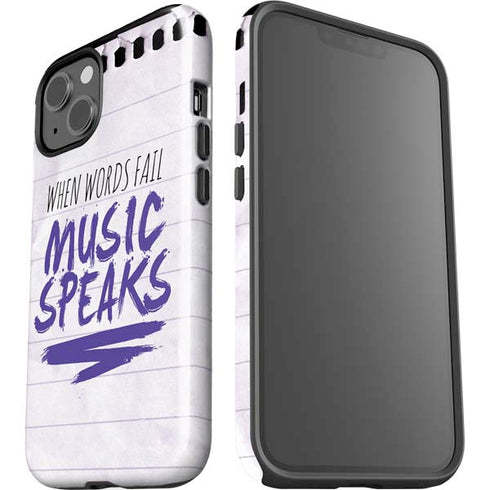 When Words Fail Music Speaks iPhone 15 Impact Case