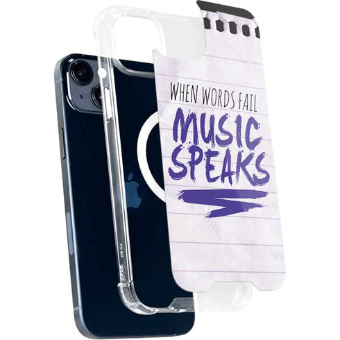 When Words Fail Music Speaks iPhone 15 Plus MagSafe Case