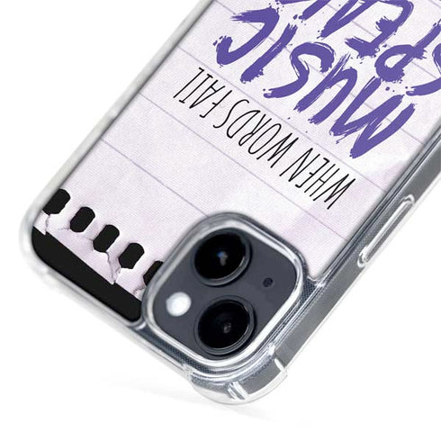 When Words Fail Music Speaks iPhone 15 Plus MagSafe Case