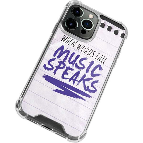 When Words Fail Music Speaks iPhone 15 Pro Clear Case