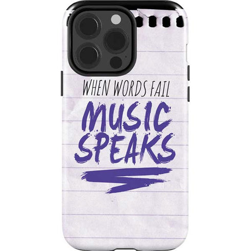 When Words Fail Music Speaks iPhone 15 Pro Impact Case
