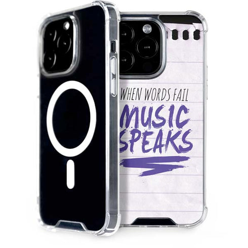 When Words Fail Music Speaks iPhone 15 Pro MagSafe Case