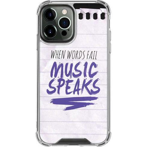 When Words Fail Music Speaks iPhone 15 Pro Max Clear Case