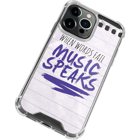 When Words Fail Music Speaks iPhone 14 Pro Max Clear Case