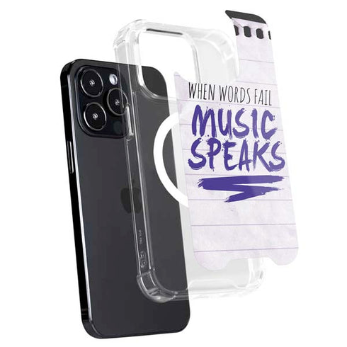 When Words Fail Music Speaks iPhone 15 Pro Max MagSafe Case