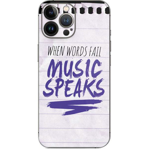 When Words Fail Music Speaks iPhone 14 Pro Max Skin