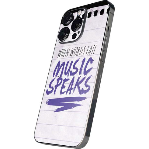 When Words Fail Music Speaks iPhone 14 Pro Skin