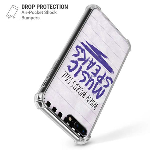 When Words Fail Music Speaks iPhone 7/8 Plus Clear Case