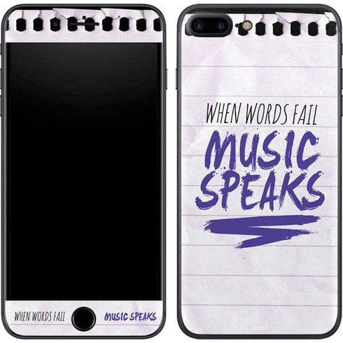 When Words Fail Music Speaks iPhone 7 Plus Skin