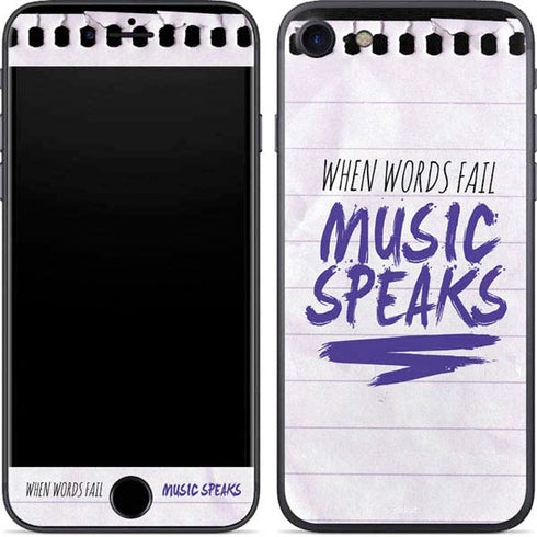 When Words Fail Music Speaks iPhone 7 Skin