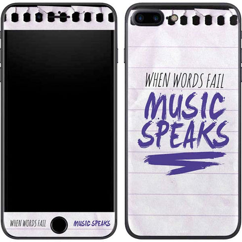 When Words Fail Music Speaks iPhone 8 Plus Skin