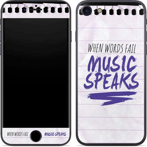 When Words Fail Music Speaks iPhone 8 Skin