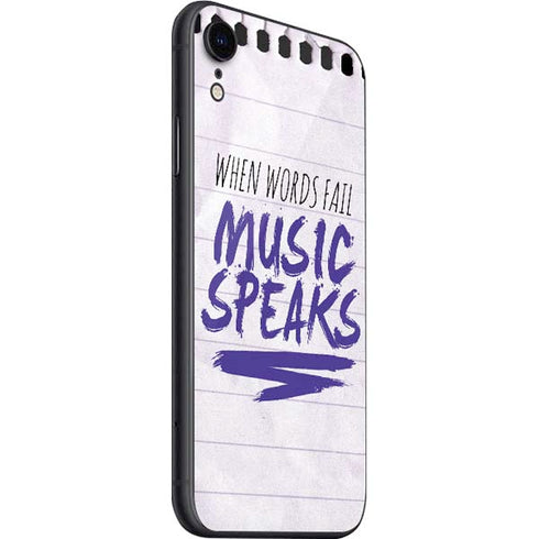 When Words Fail Music Speaks iPhone SE (2nd & 3rd Gen) Skin