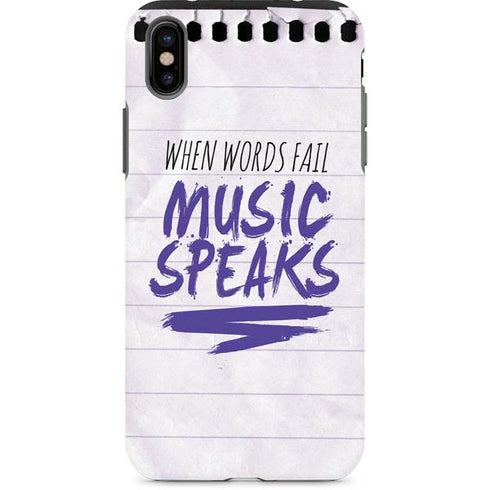 When Words Fail Music Speaks iPhone X Pro Case