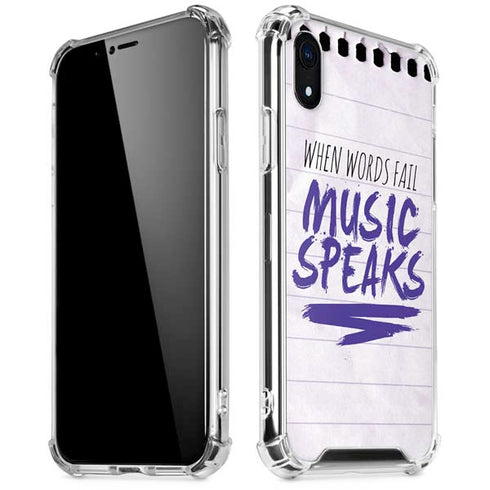 When Words Fail Music Speaks iPhone XR Clear Case
