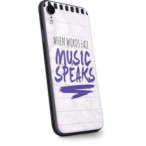 When Words Fail Music Speaks iPhone XR Skin