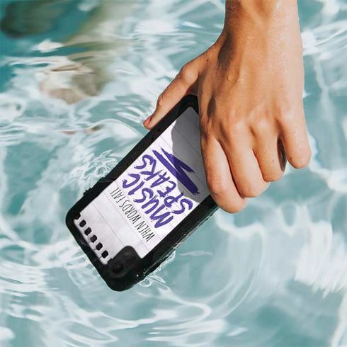 When Words Fail Music Speaks iPhone XR Waterproof Case