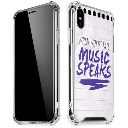When Words Fail Music Speaks iPhone XS Max Clear Case