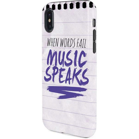 When Words Fail Music Speaks iPhone XS Pro Case