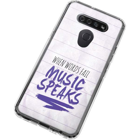When Words Fail Music Speaks LG K51/Q51 Clear Case