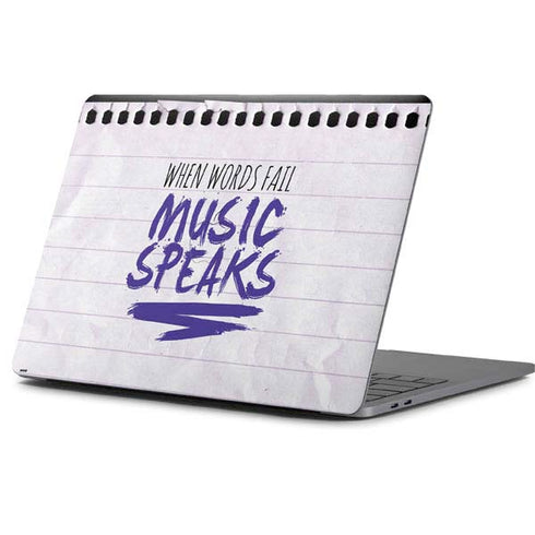 When Words Fail Music Speaks Apple MacBook Pro 13-inch Skin