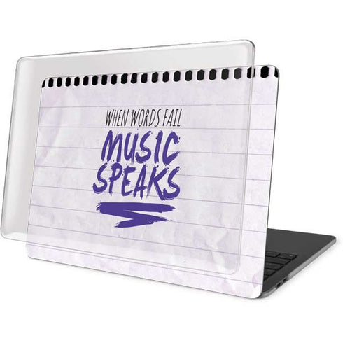 When Words Fail Music Speaks MacBook Pro 13in (2020) Case plus Skin