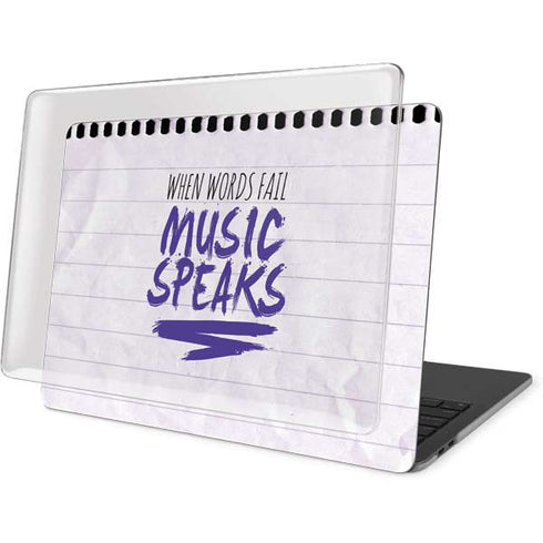 When Words Fail Music Speaks MacBook Pro 15in (2016-19) Case plus Skin