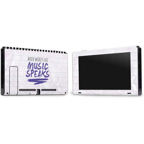 When Words Fail Music Speaks Nintendo Switch Bundle Skin
