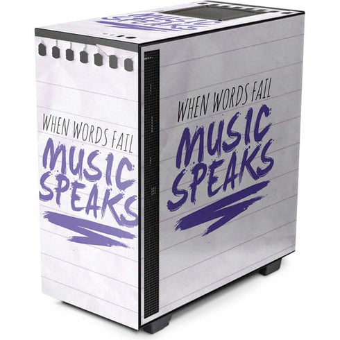 When Words Fail Music Speaks NZXT H510 Compact ATX Mid-Tower Case Skin
