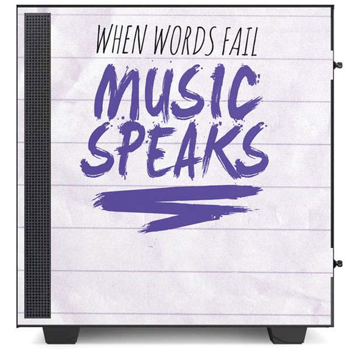 When Words Fail Music Speaks NZXT H510 Compact ATX Mid-Tower Case Skin