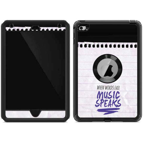 When Words Fail Music Speaks Otterbox Defender iPad Skin