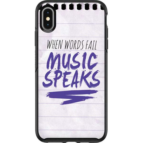 When Words Fail Music Speaks Otterbox Symmetry iPhone Skin
