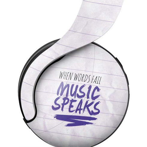 When Words Fail Music Speaks PULSE 3D Wireless Headset for PS5 Skin