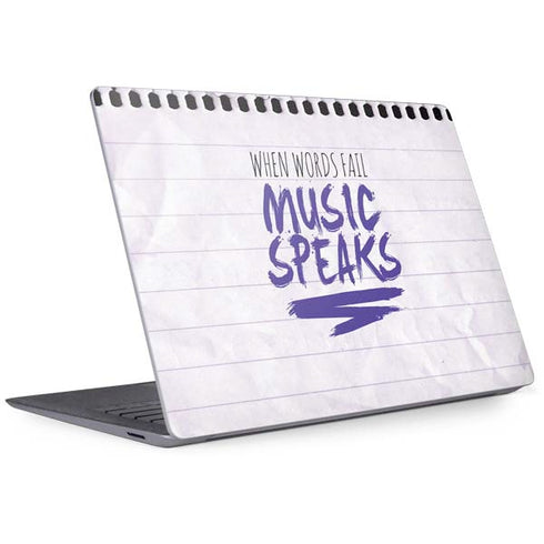 When Words Fail Music Speaks Surface Laptop 3 13.5in Skin