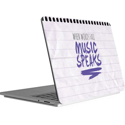 When Words Fail Music Speaks Surface Laptop Studio Skin