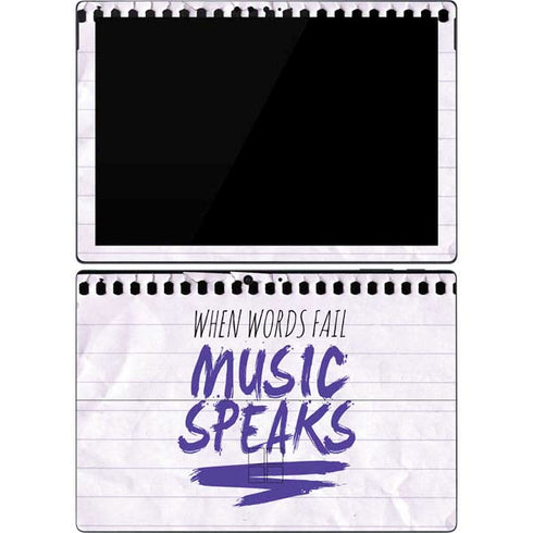 When Words Fail Music Speaks Surface Pro 7 Skin