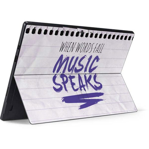 When Words Fail Music Speaks Surface Pro 7 Skin