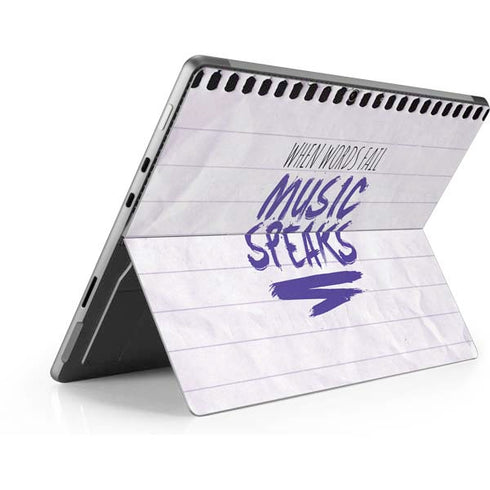 When Words Fail Music Speaks Surface Pro 8 Skin