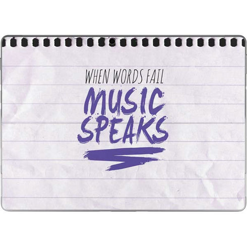 When Words Fail Music Speaks Surface Pro 9 Skin