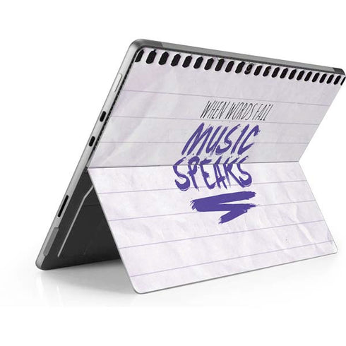 When Words Fail Music Speaks Surface Pro 9 Skin