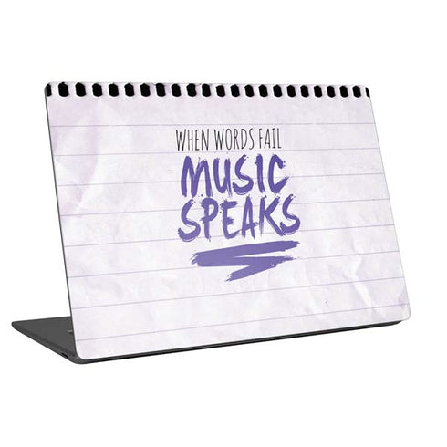 When Words Fail Music Speaks Universal Laptop 11in (8.8 x 6.2in) Skin