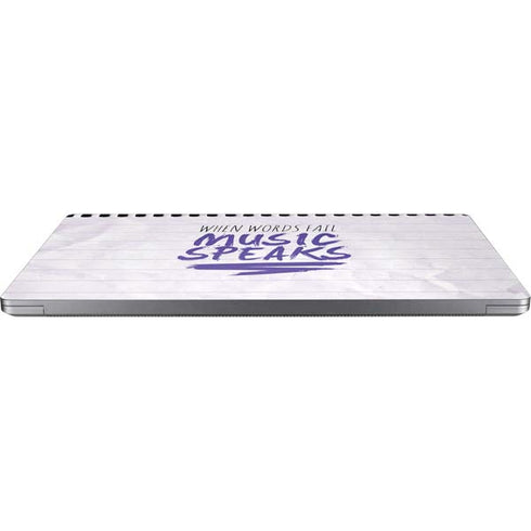 When Words Fail Music Speaks Universal Laptop 18in (14.6 x 10.6in) Skin