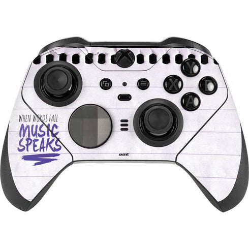When Words Fail Music Speaks Xbox Elite Wireless Controller Series 2 Skin