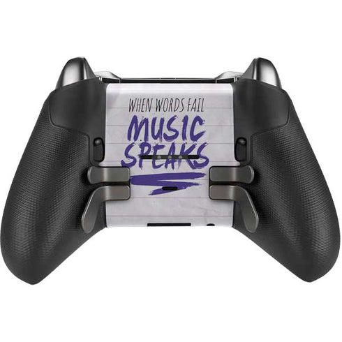 When Words Fail Music Speaks Xbox Elite Wireless Controller Series 2 Skin