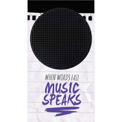 When Words Fail Music Speaks Xbox Series S Bundle Skin