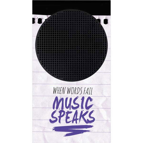 When Words Fail Music Speaks Xbox Series S Console Skin