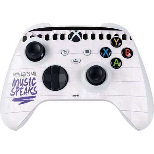 When Words Fail Music Speaks Xbox Series S Controller Skin