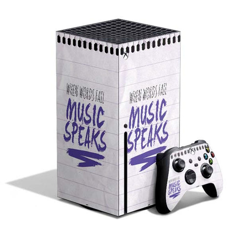 When Words Fail Music Speaks Xbox Series X Bundle Skin