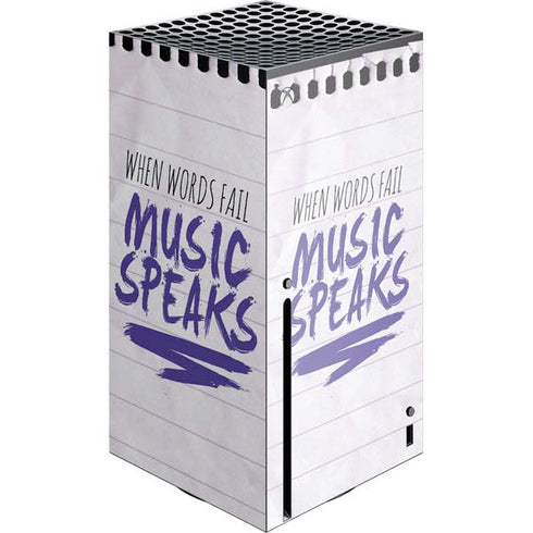 When Words Fail Music Speaks Xbox Series X Console Skin