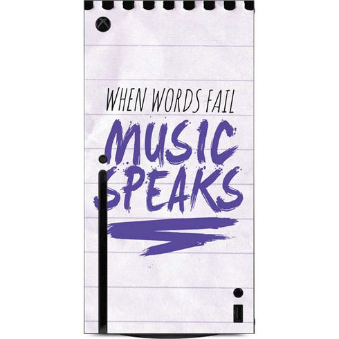 When Words Fail Music Speaks Xbox Series X Console Skin